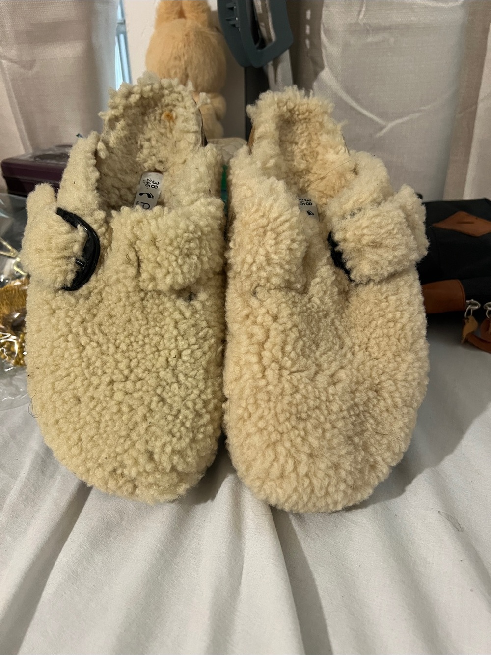 Papillio Cream Sherpa  Slip-On Clogs